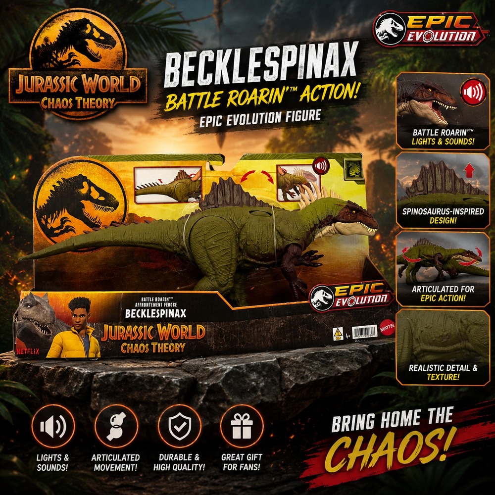 JURASSIC WORLD/CHAOS THEORY BECKLESPINAX BATTLE ROARIN/NEW/MSJDM082425